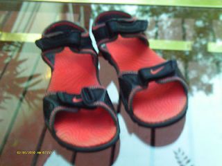 black and orange shoes