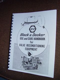 Black & Decker Valve Grinder Manual & Seat Refacer