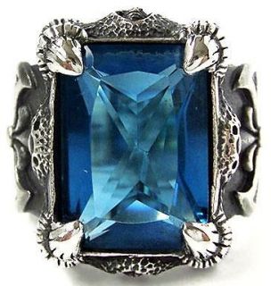 blue topaz dragon ring in Jewelry & Watches