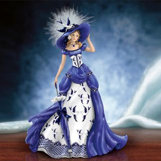 Blue Willow Rowena China Pattern Inspir​ed Lady Figurine