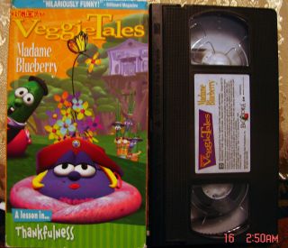 VeggieTales Madame Blueberry VHS~Christian Video A LESSON IN 