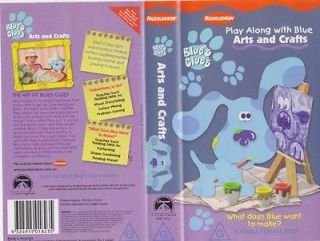 BLUES CLUES PLAY ALONG WITH BLUE ARTS AND CRAFTS VHS VIDEO PAL~ A 