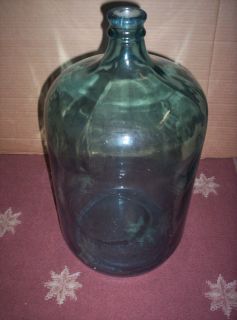 Vintage Glass Water Bottle Blue Tint, 5 Gallons,Heavy Duty, Dia10 