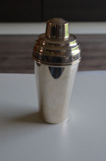 FRENCH ART DECO COCKTAIL SHAKER silver plated 1930S   good condition
