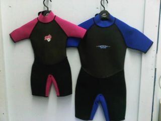 Kids, Chidrens Shorty 3mm Wetsuits