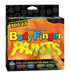 Adult Glow In The Da​rk Body Finger Paints Box