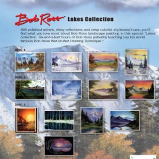  Bob Ross Lakes 13 shows on 3 dvds Art Joy of painting Supplies