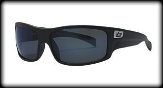 New $130 Bolle Phantom Polarized Black Sport Sunglasses Blue Marine 
