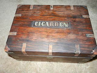 Antique Wooden Cigar Box ~ CIGARREN ~ Missing Some Pieces