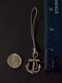 New Silver 3D Anchor Charm Cell phone PDA Charm Dangle