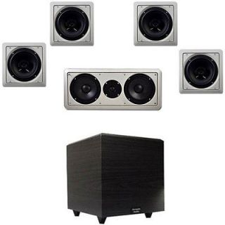 Acoustic Audio LC265i 4 6.5 Surround Speakers w/Center Channel & 10 
