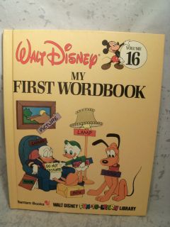 1983 Walt Disney Fun To Learn Library Volume 16 My First Wordbook