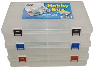 Storage Hobby Box   Multi Purpose Plastic Storage Quality Clear 