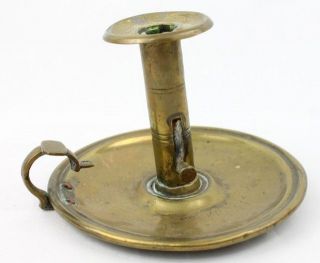 Antique Brass Push Up Candlestick Candle Holder Chamber