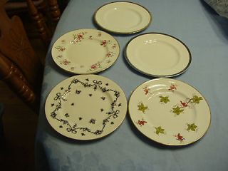 Set of 5 Royal Victoria Fine Bone China 8 1/4 Luncheon Plates