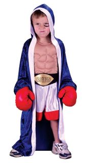   Boxing Costume Toddler Boxer Outfit Robe Gloves Childs Kids Boys