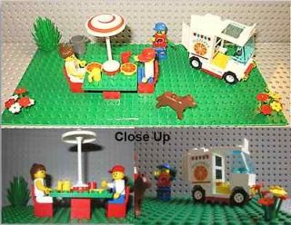 Lego Pizza Delivery 6350 Custom Set Picnic for town   city 