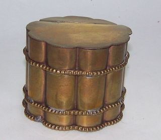 Vintage Solid Brass Trinket Box/Ashtray Made In India