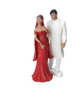 Traditional Indian Bride and Groom Mix & Match Wedding Cake Toppers