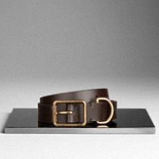 Burberry SS2012 Classic Leather Belt Vintage Ebony Brown 90/36 US$275 