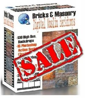 Bricks & Masonry Digital Photo Backdrops Photoshop Actions & Digital 