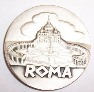 Pope John XXIII ROMA medal in silvered bronze by A.E. Lorioli Fratelli 