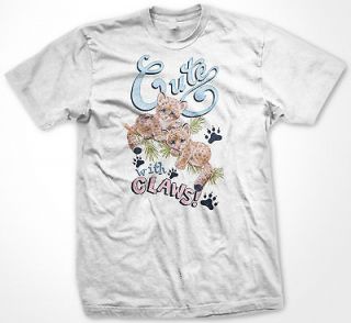 Cute With Claws Womens Ladies T shirt Couple Wilderness Animals 
