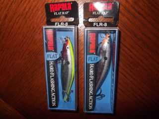 RAPALA FLAT RAP FLR 8 ~ LOT OF (2) ~ NEW IN PACKAGES