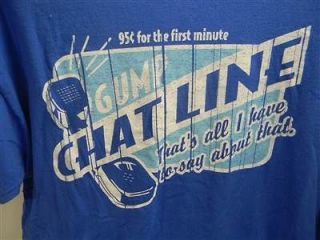 Bubba Gump Chat Line Size L Blue T Shirt Thats All I Have To Say 