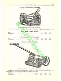 1903 Antique Philadelphia Rotary Lawn Mower Catalog AD