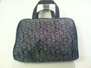 Brand New Calvin Klein CK Cosmetic Make Up Bag Handbag Purse Gray 