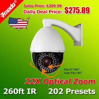   Zoom 260 IR Outdoor High Speed CCTV Security PTZ Camera w/ SONY CCD