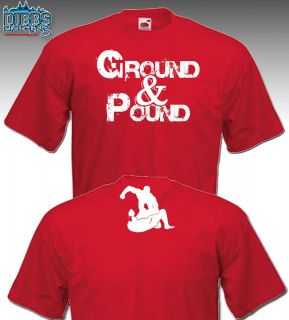 GROUND & POUND TSHIRT MMA CAGE FIGHTING BROCK LESNAR