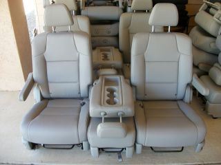   BUCKET SEATS & MIDDLE SEAT CONSOLE GRAY LEATHER truck classic car