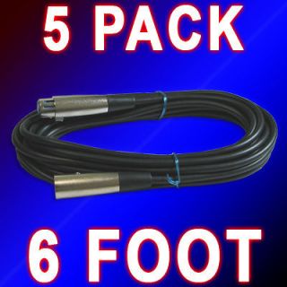 NEW male to female 6 ft cables 3 pin DMX XLR MIC cord