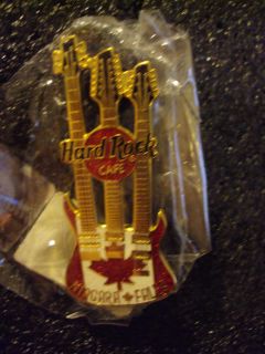   Hard Rock Cafe NIAGARA FALLS CANADA TRIPLE NECK GUITAR WITH FLAG PIN