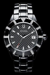   Bulova Accutron 65E100 Mirador Diamond Black Ceramic Swiss Made Watch