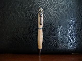 Birdseye maple pen with deer clip in gun metal