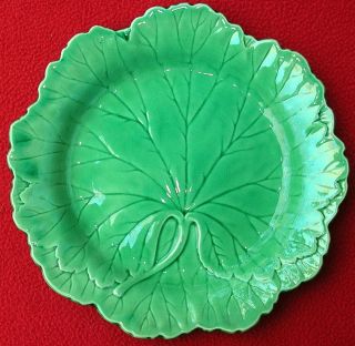 RARE WEDGWOOD MAJOLICA CABBAGE LEAVES PLATES C 1900