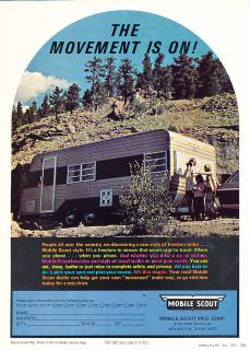 1971 Mobile Scout Travel Trailer Camper   Classic Vintage 