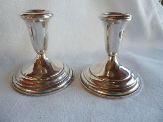 PAIR of Towle STERLING SILVER CANDLESTICKS Weighted