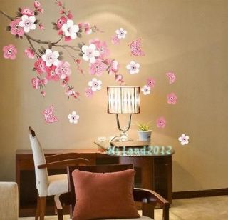 Flower butterfly Removable Wall Vinyl Decal Art DIY Home Wall Fridge 