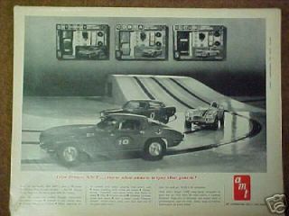   Corvette~Cobra~Mustang Slot Cars 1:24 Scale Vintage Racing Kids Toy Ad