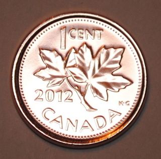 2012 1 Cent Canada Steel Nice Uncirculated Canadian Penny Magnetic