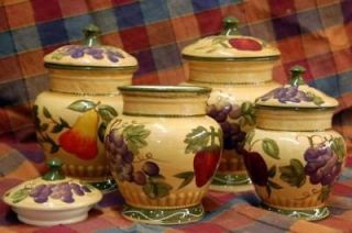Tuscany Fruits grape Canister Set canisters tuscan