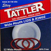 New Tattler Reusable Canning Lids   Wide Mouth Lids & Rubber Rings   1 