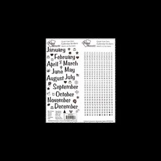 Paper Accents   Stickers   Calendar Month and Numbers   Large   Black
