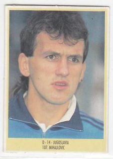 Monty Gum Italy 1990 World Cup Mihajlovic JUGOSLAVIA Card