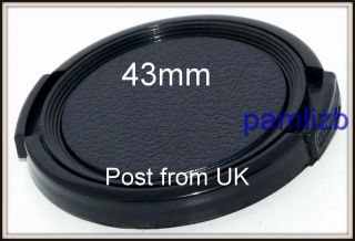 Clip on front Cap for 43mm filter thread camera Lens fits Olympus 