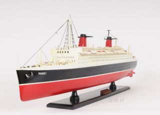 SS France Ocean Liner Wooden Model French Cruise Ship 32